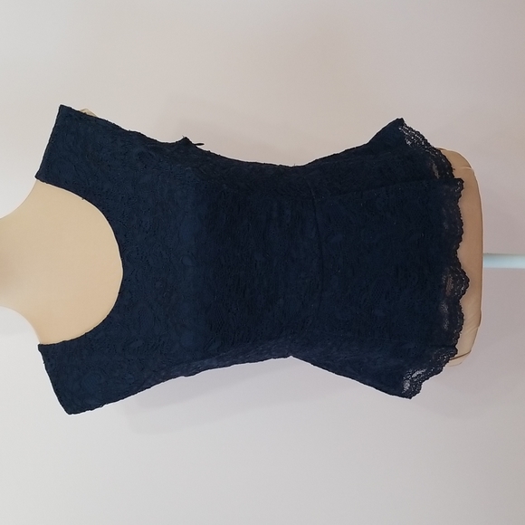 SOLD Forever 21 blue lace peplum top, size M - Picture 11 of 11